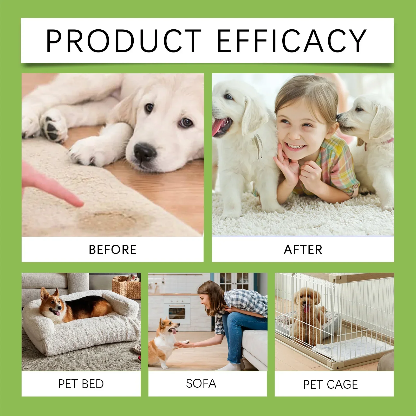 YEGBONG Pet Smell Spray, Indoor Pet Area Odor Cleaning and Fragrance Lasting Protection Fresh Spray