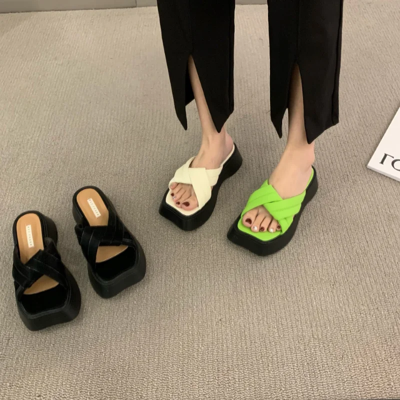  Flat Bottomed French Style Small Sandals With Flip Flops For  Women's Shoes 2023 New Summer J Slides Women Slippers Shoes for Women  Sneakers Trendy