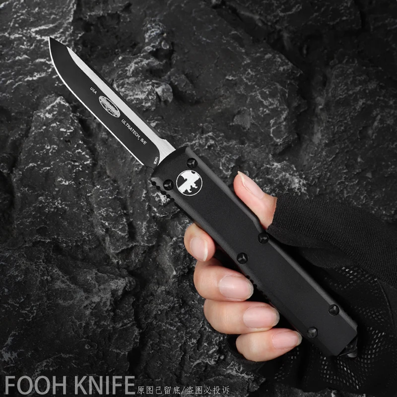 

Тактический нож Ultratech UT UTX CNC T6, высококлассный Тактический карманный микро-Клинок с черным лезвием, технология OTF, для повседневного использования, самообороны