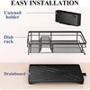 Dish Drying Rack for Kitchen Counter - Large Dish Rack with Drainboard, Rustproof Dish Drainer with Utensil Holder for Sink 6