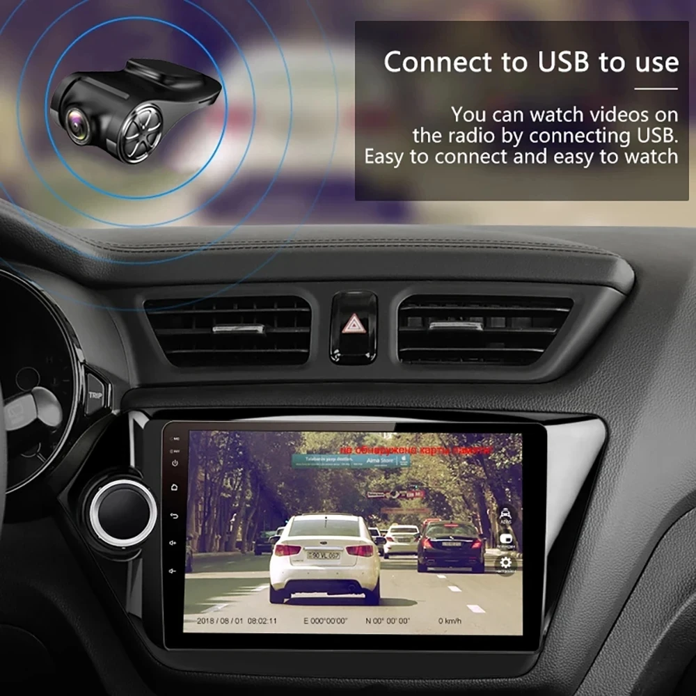 미니 USB 차량용 DVR HD 1080P ADAS 카메라, 안드로이드 플레이어 DVD 대시 캠, 네비게이션 헤드 유닛 오디오 음성 알람 비디오 녹음기