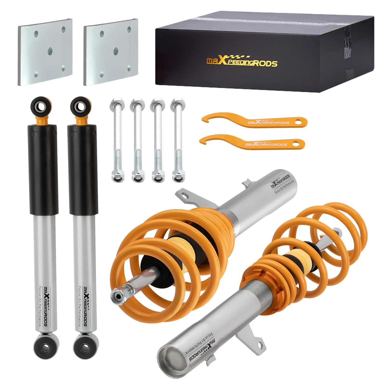 Coilover Per Vw Caddy Iii 03/2004-05/2015 Per Vw Caddy Iv 05/2015-Molla Elicoidale Puntone Che Abbassa I Kit Di Sospensione Coilovers