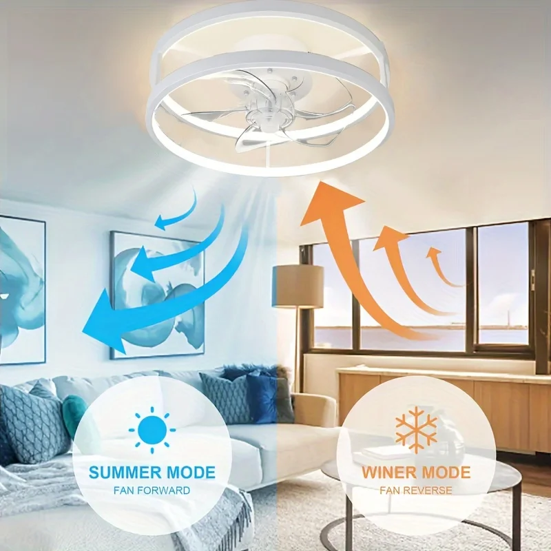 Plafondventilator met Licht, 30W Dimbare Plafondventilatorlamp met Afstandsbediening,3 kleurtemperaturen & 6 windsnelheden Ventilatorlicht voor woonkamer, slaapkamer Plafondventilator (50CM Goud