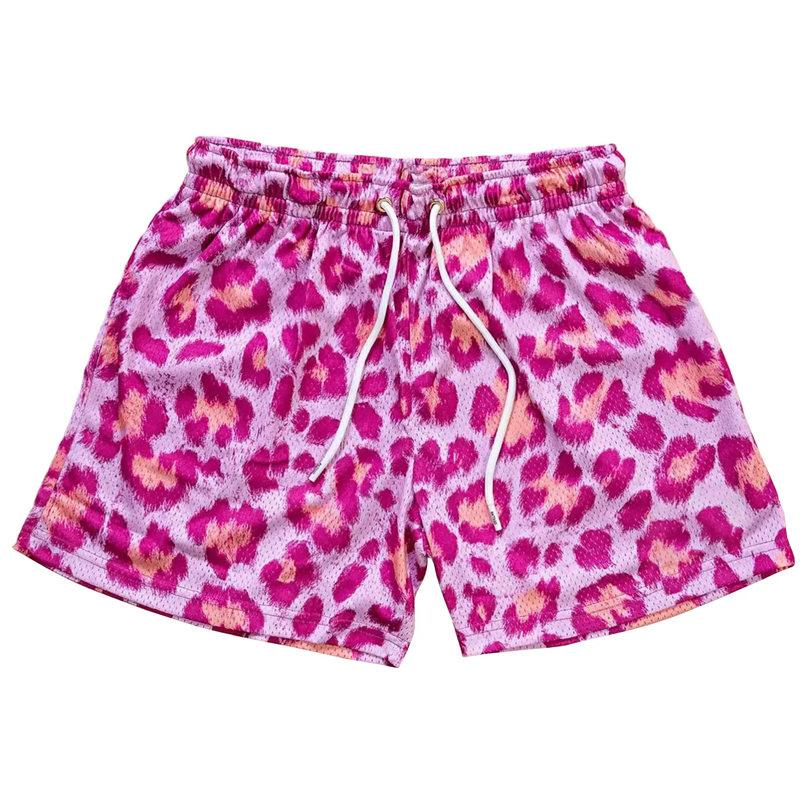Pink Cheetah Print Men's Shorts main image 0