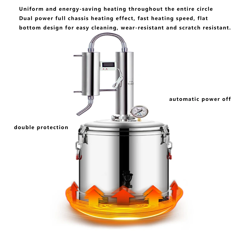 30/50L Alcohol Whisky Moonshine Still Small Wine Steamer Pure Dew Distillation Machine Small Household Essential Oil Extractor 4