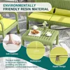 Resin Patio Furniture Set,No Rust Modular Outdoor Sectional Sofa Set, All Weather Patio Conversation Set, for Backyard 4