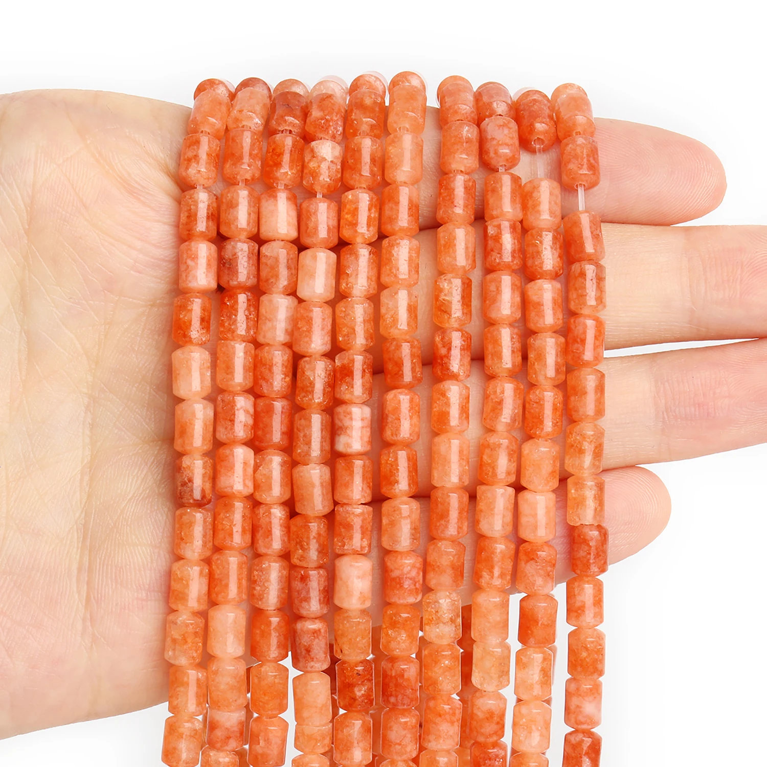 6x4mm Zylinder Naturstein Perlen Jade Amazonit Spalte Lose Spacer Perlen Für Schmuck Machen Liefert Diy Charms armband 15'' – Detail 8