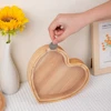 Wooden Piggy Bank Heart Shaped Coin Bank Transparent Love Piggy Bank Desktop Money Pot for Boys Girls Birthday Gift 2