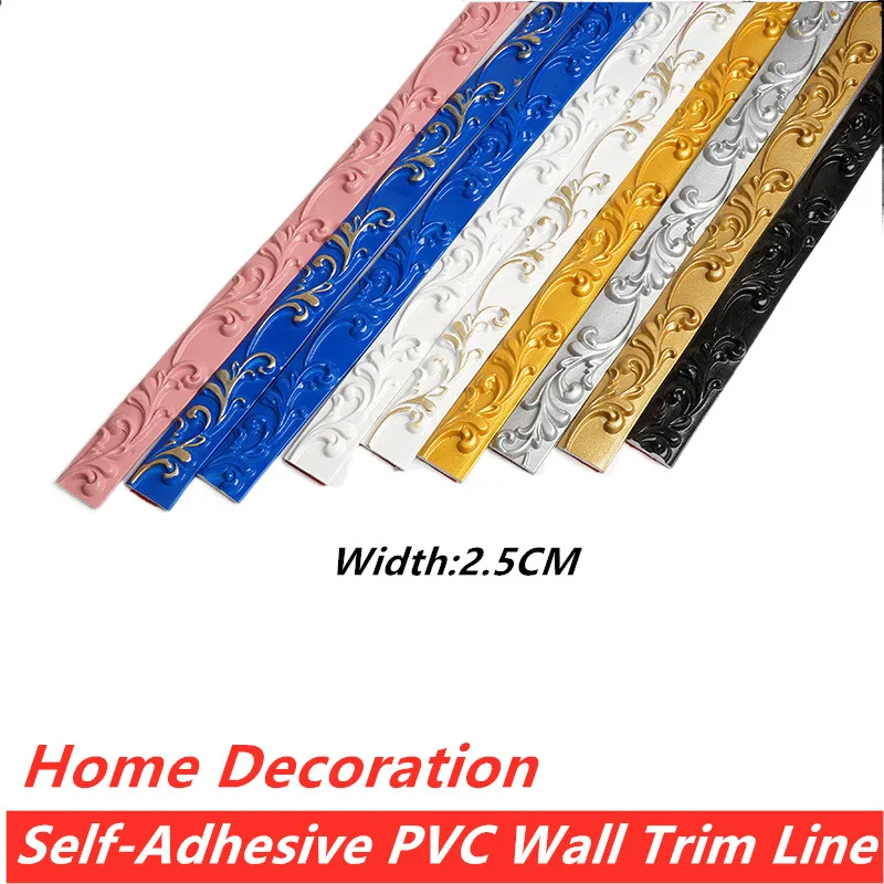 5M Self-adhesive Wall Moulding Strip Frame Sticker Flat Background Edge Trim