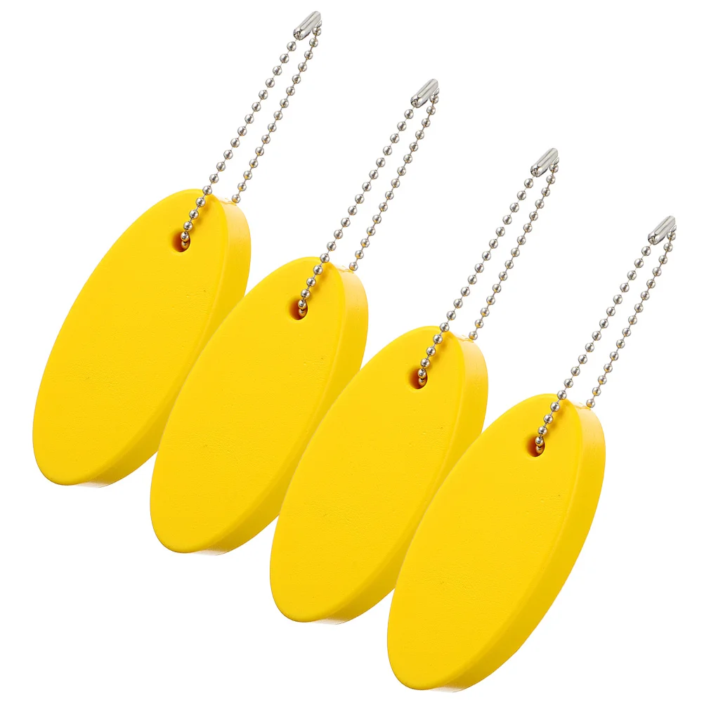 4 Pcs Blank Keychains Sports Gift Boating Must Haves Floating Oval