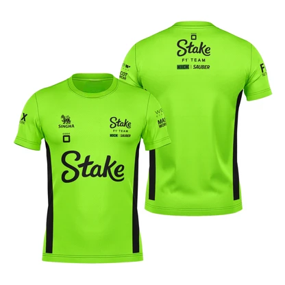 Camiseta Dryfit Stake Sauber Equipe Verde Neon Men's Streetwear 3D Printed Breathable Tees for Men/Women Short Sleeve T-shirt