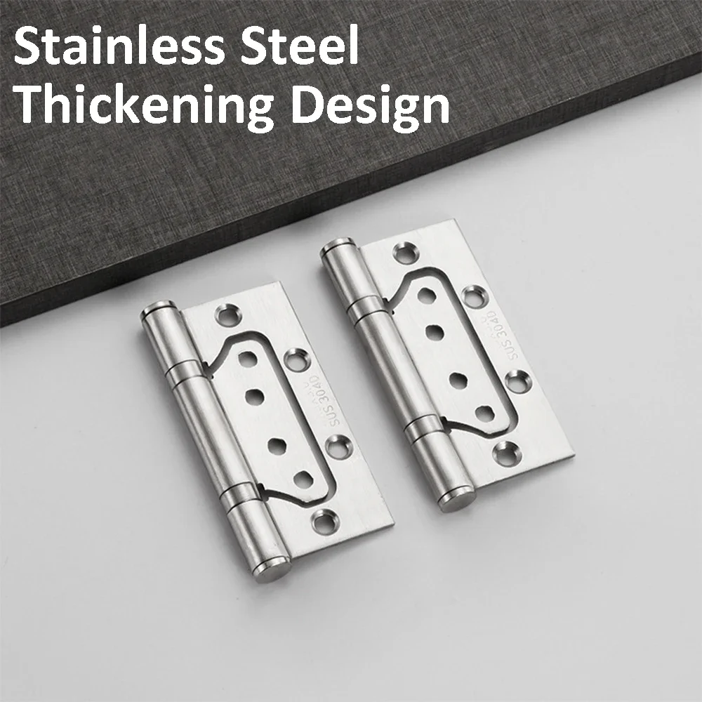 Stainless Steel Hinge for Bedroom Bathroom Wooden Door 4 Inches 5 Inches