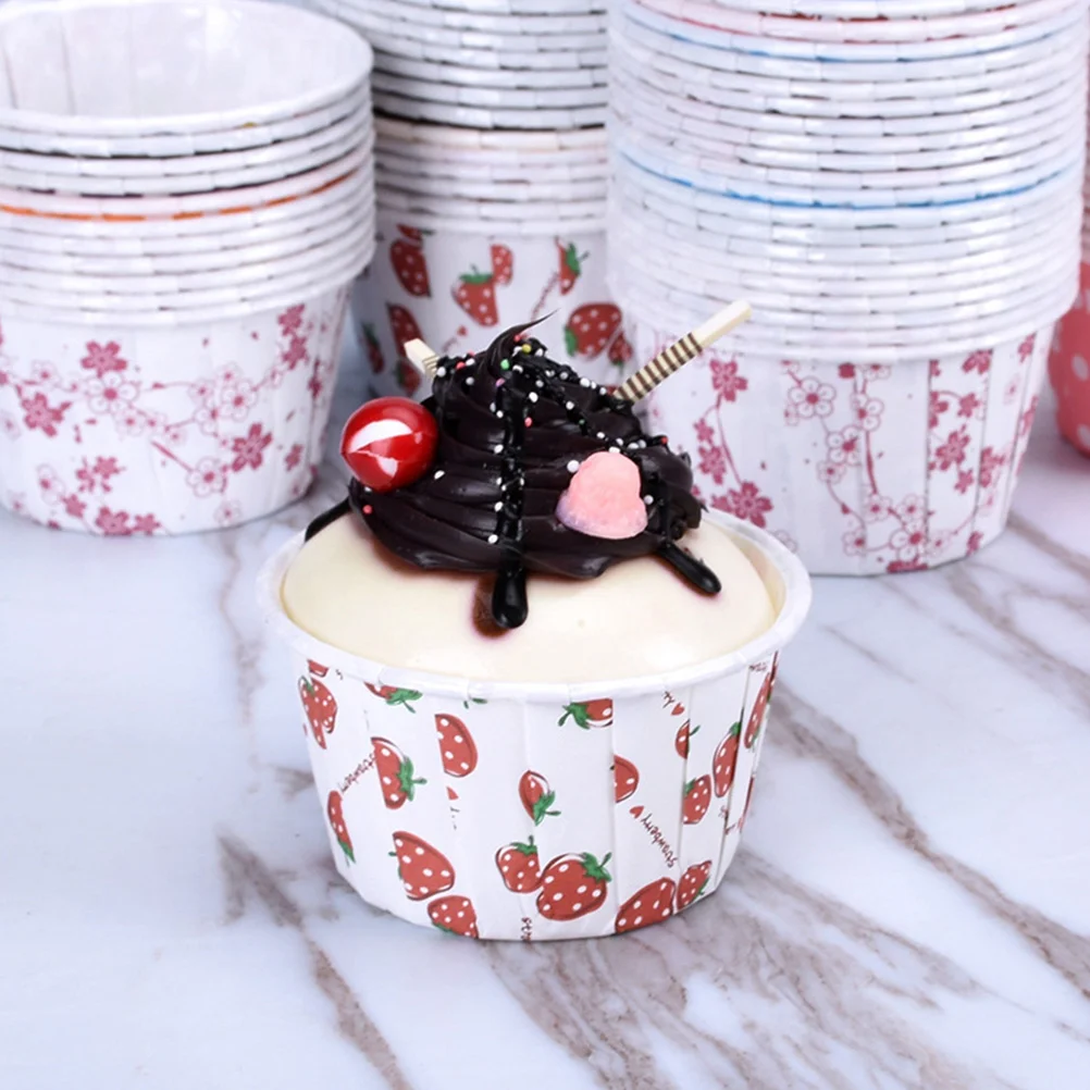 100Pcs Disposable Cupcake Cases Paper Cupcake Holders Baking Cups Muffin Cups
