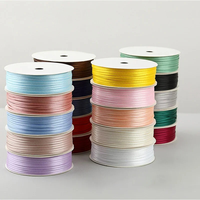 2MM Thin Ribbon Balloon 1 Volume Colorful Rope Ribbon Double-Sided Decoration