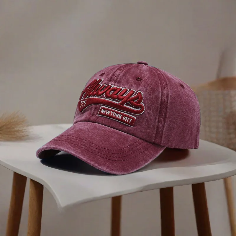 Gewaschene und bestickte Entenzungenmütze für Herren, Outdoor-Mode, Persönlichkeit, Straße, Damen, Sonnenschutz, Baseballmütze – Detail 14