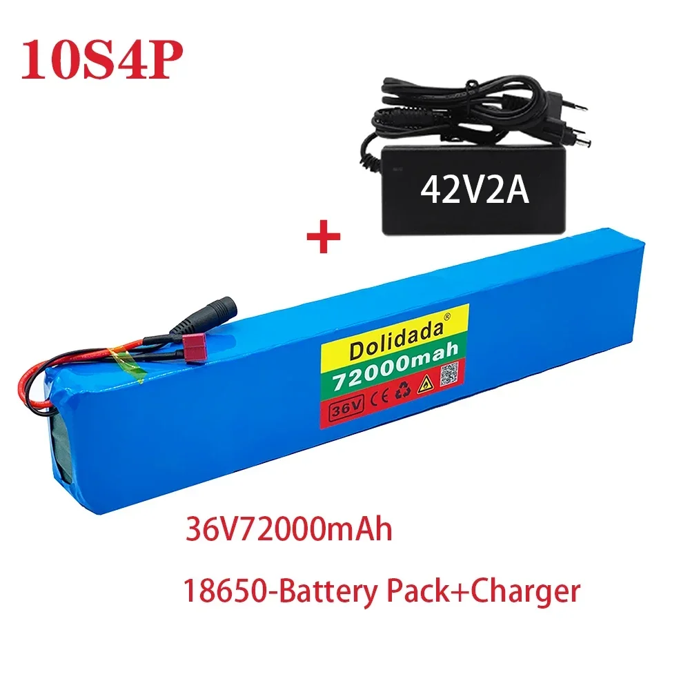 

Nieuwe 18650 Batterij 10s4p 36 V 72AH High Power 600 W, geschikt Voor Elektrische Fiets Lithium Batterij Met Oplader Verkoop