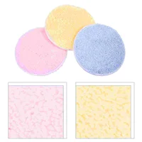 Microfiber Facial Scrubbers Round Cleansing Pads Makeup Remover Rounded Face Puffs Convenient Cosmetics Woman 1