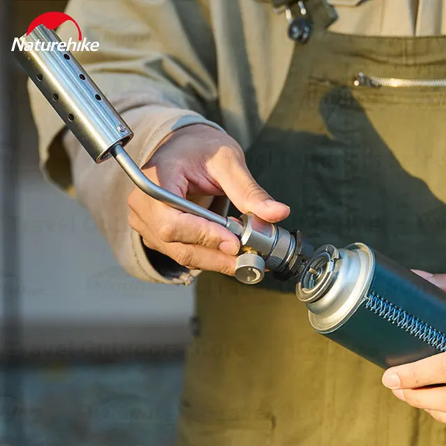 A Naturehike Mini Automatikus Reteszelő Gáz Adapter Hordozható Bbq Légtartály Spray -Pisztoly Csatlakozó Kemping Felszerelések Tartozékok - Image 2