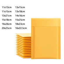 

5pcs Strong Stickiness Yellow Kraft Paper Bubble Envelopes Bags Protection Bag