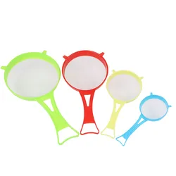 Set of 4 Versatile Mesh Filters with Handle - Ideal for Tea, Juice, Flour, Soy Milk, and More - Easy-to-Use Kitchen Essentials (4pcs)