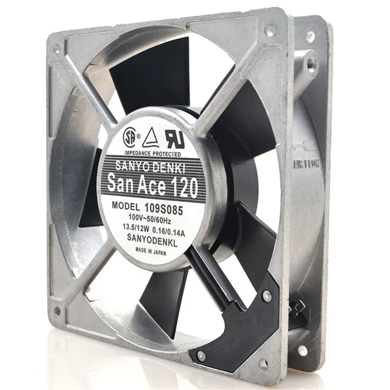 

Оригинальный 109S085 100V 0.16A 120*120*25MM 12CM Компьютерный Вентилятор с алюминиевой рамой AC
