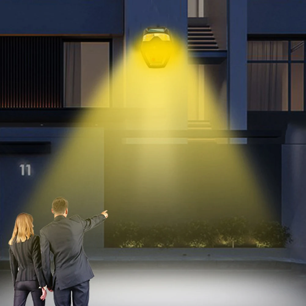 Description Picture 6 of itemOutdoor Solar Tungsten Wire Wall Light 5 Modes COB+LED Mask Warning Light Courtyard Sensing Light for Garden Villa Patio Yard