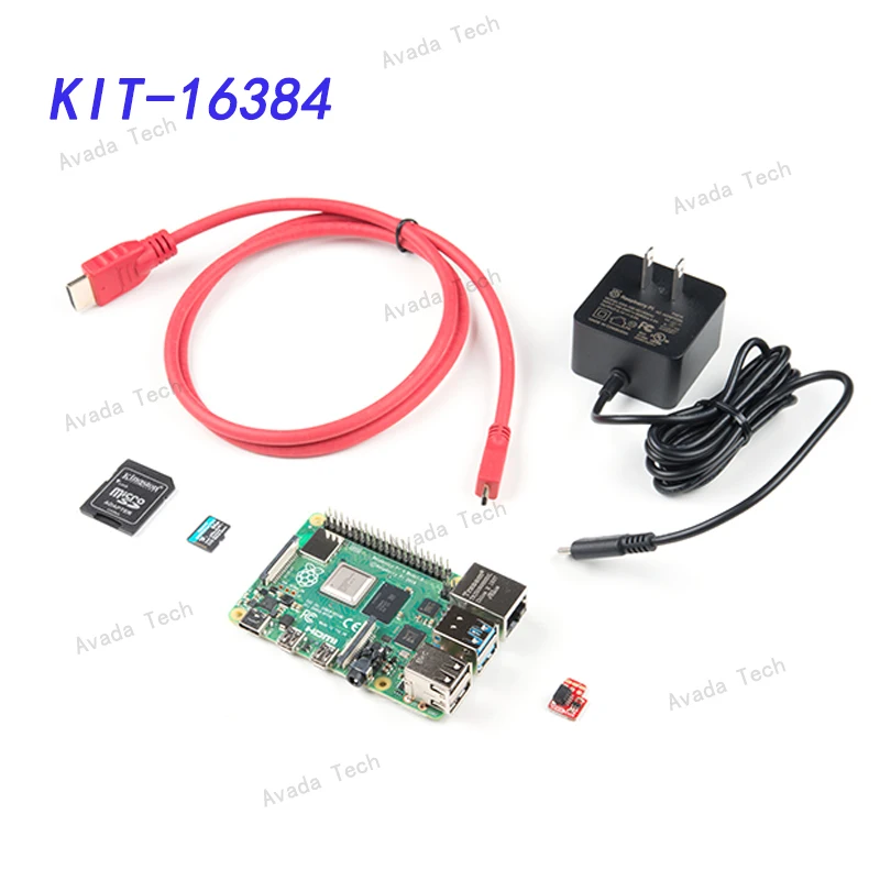 

Набор Avada Tech KIT-16384, набор для обучения Raspberry Pi 4, базовый комплект-4 Гб
