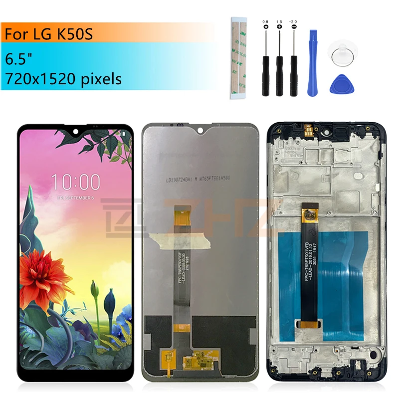 

ЖК-дисплей для LG K50S, цифровой преобразователь для LG K50S, экран LMX540HM с рамкой, запасные части для ремонта