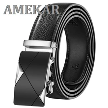 

2021 Men Belt Male Genuine Leather Strap Belts For Men Top Quality Automatic Buckle black Belts Cummerbunds cinturon hombr