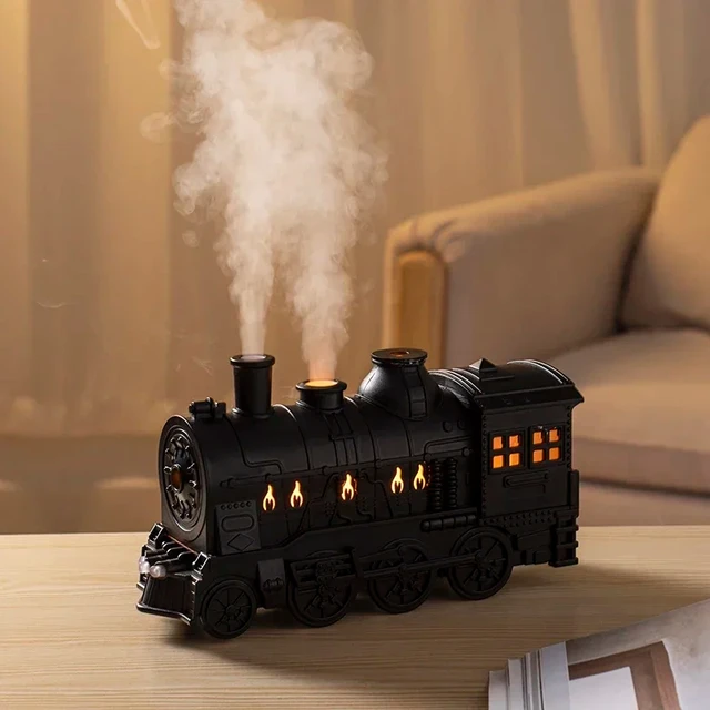 Mini Train Shape Aromatherapy Essential Oil Diffuser Ultrasonic Cool Mist Air Humidifier with LED Lamp Aroma Difusor Atomizer 1