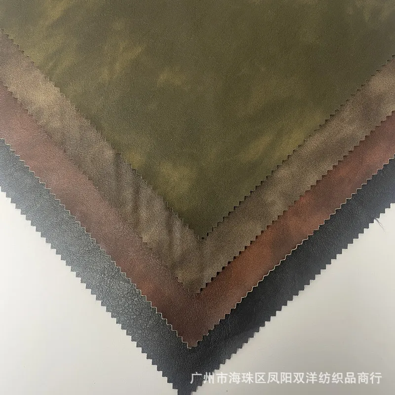 Retro Aged PU Leather Hong Kong Style Jacket Outerwear Pants Hats Bags Belts Decorative Leather Fashion Accessories