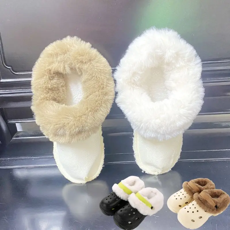 Shoe Insoles 1Pair Thicken Furry Inserts Fur Insoles Clogs Shoes Liners For Women Men Fur Replacement Plush Shoe Pads Slippers Plush Liner