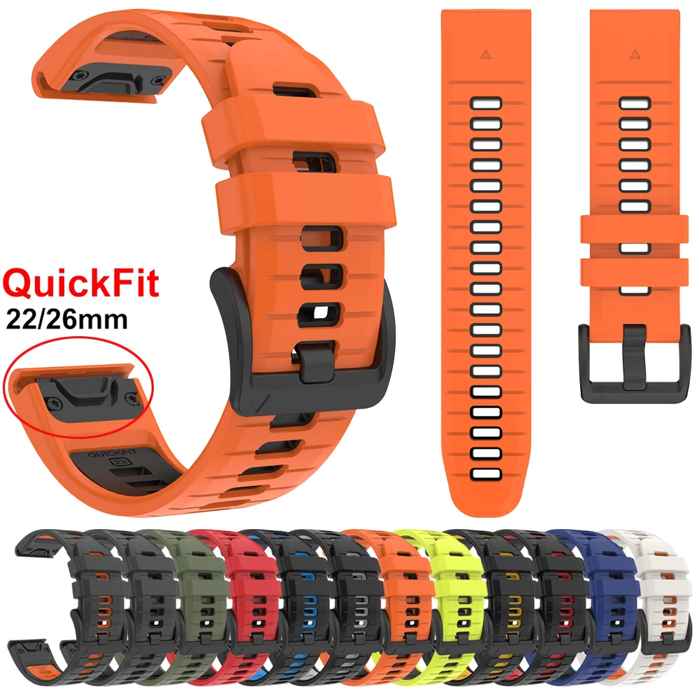 Sport Silicone Strap - QuickFit 22/26mm Watchband Bracelet