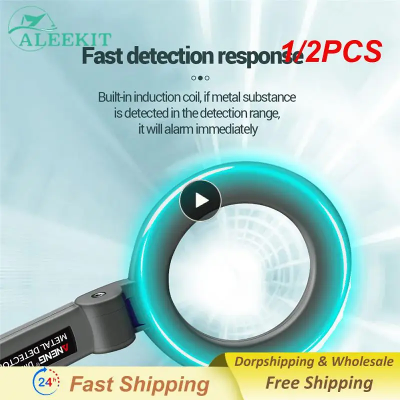 1/2PCS Metal Detector DM3004A Portable Handheld Folding Metal Finder Tracker Pinpointer Alarm Sensitive Search Coil Metal Detect