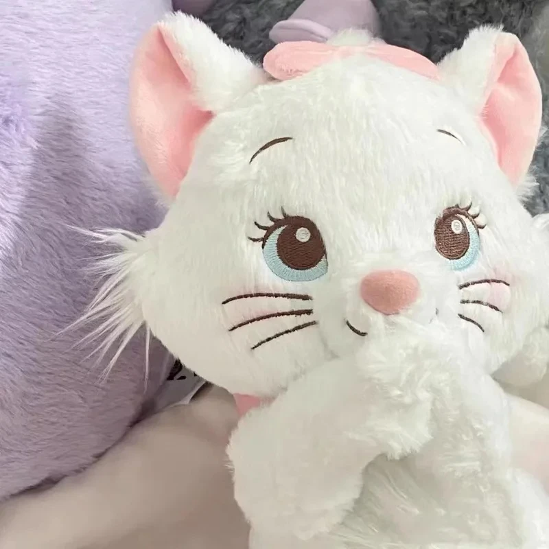 Hot 30-45cm Disney Marie Cat Plush Dolls The Aristocats Cartoon Sleepy Face Bow Plushies Doll Soft Stuffed Animals Pet Toys Girl 3