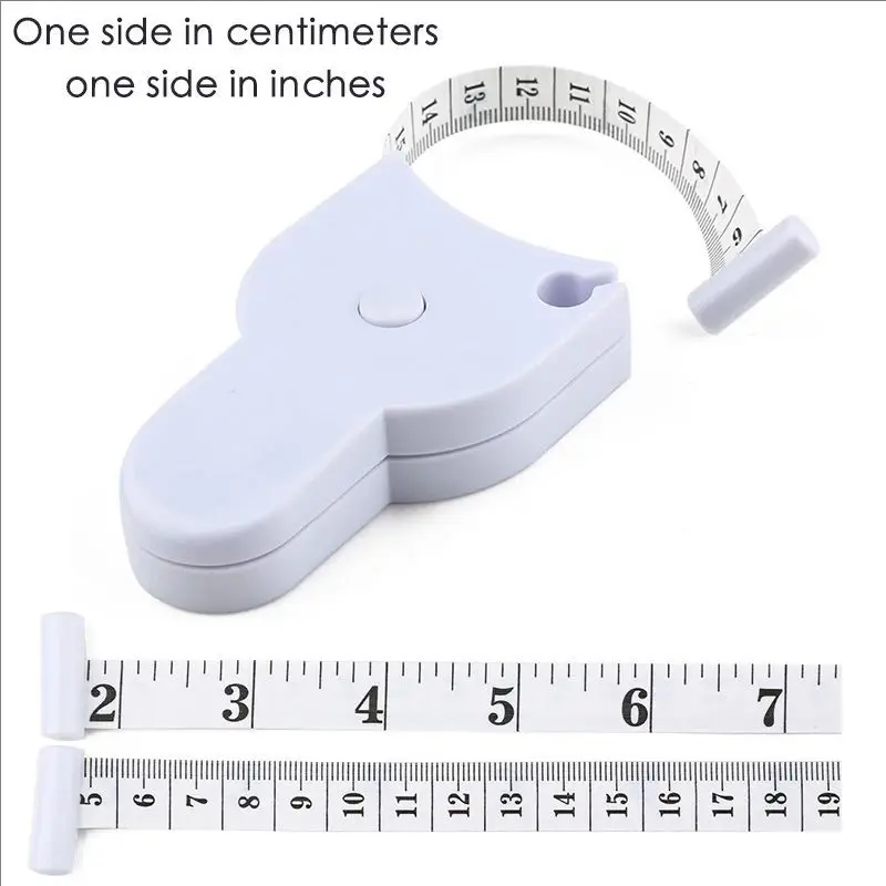 자가 조절식 바디 측정 테이프 자 150cm/60인치 재봉/재단/의류 제작용 측정자 허리/가슴/다리 측정용 필름