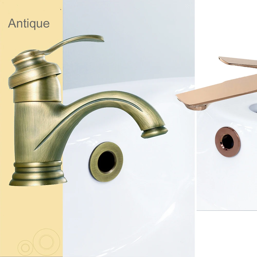 Elegant Brass Bathroom Basin Overflow Cover - Round Chrome Accessory