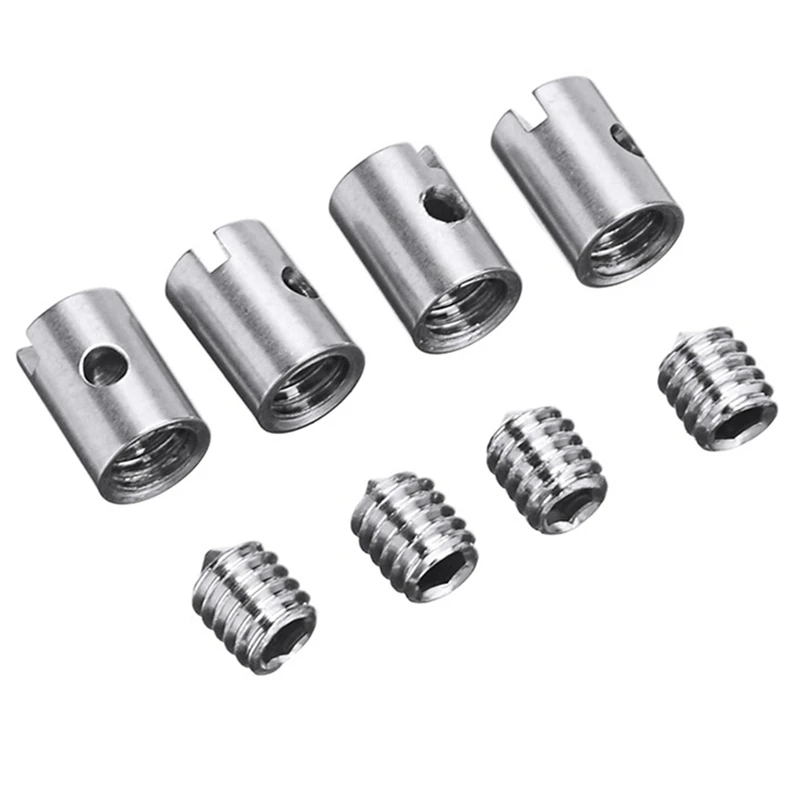 16Pcs Metal Solderless Cable Nipples 5Mm Throttle With Screw For Motorcycle Scooter Quad Mower Car Styling Tool solderless cable nipples