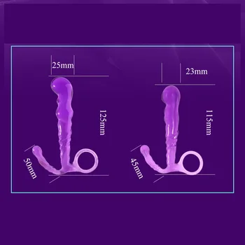 S/M/L Prostate Massager Butt Plug for Beginner Sex Toys for Men Women Colorful Silicone Jewelry Anal Plug with Pull Ring Sextoys 6