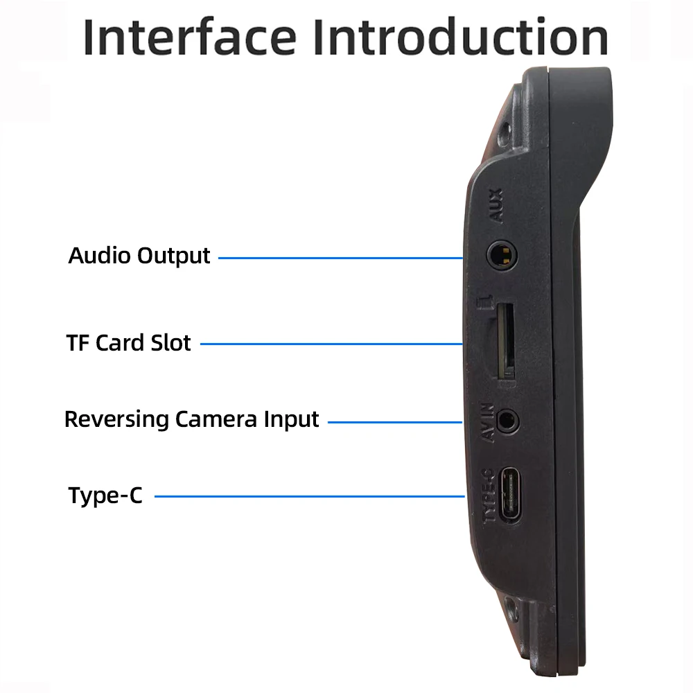 HIPPBQCC 7 pulgadas Radio de coche reproductor de vídeo Multimedia inalámbrico Carplay y inalámbrico Android Auto pantalla táctil Universal portátil 6