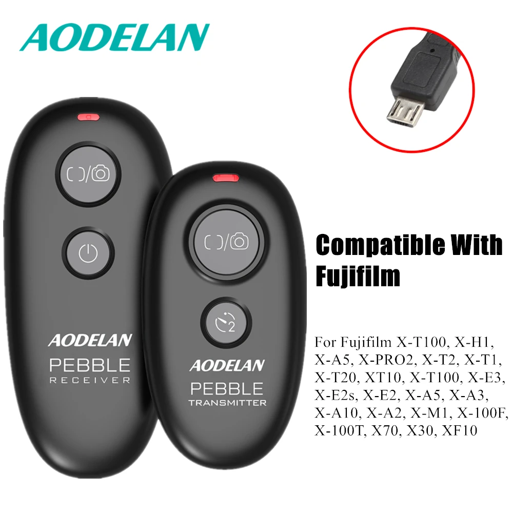 

AODELAN Wireless Camera Remote Control Shutter Release For Fujifilm X-T100, X-H1, X-A5, X-PRO2, X-T2, X-T1, X-T20, XT10, X-E3