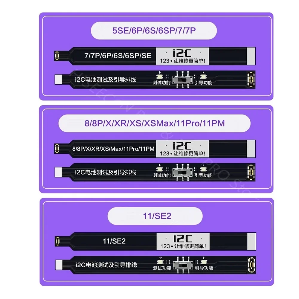 I2C I6 프로그래머 배터리 플렉스 케이블 데이터 가이드 부팅 편집, 아이폰 5SE 6 7 8X11 12 13 프로 맥스 유지 보수 수리 도구
