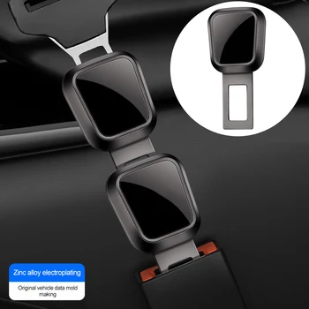 1/2pcs Car Vehicle Seat Belt Buckle Seatbelt Lock Buckle Plug Seat Belt Extender Universal Car Accessories  For Tesla Porsche 1