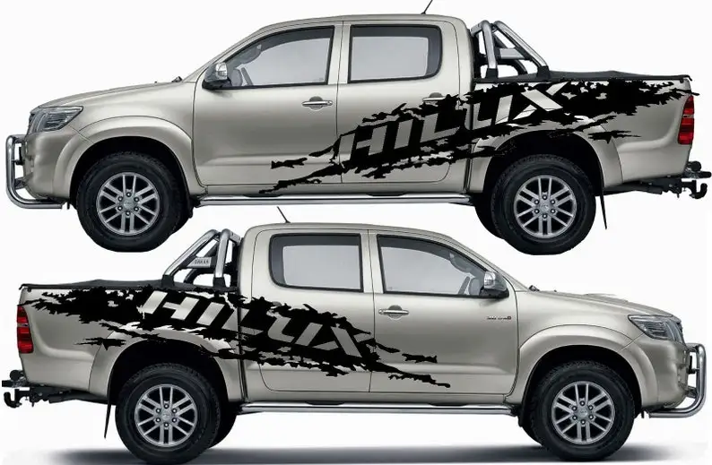 Toyota Hilux XL Vinyl Graphics Kit Decorate Car Long Pull Flower Decoration  Door Self-adhesive Auto Parts Vinyl Wrap Car Decor - AliExpress