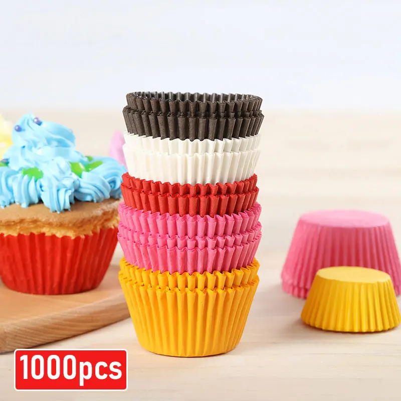 500pcs Standard Baking Cups Paper Greaseproof Cupcake Muffin Cases 【98