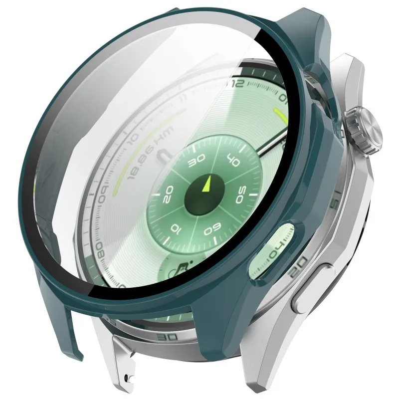 Tempered Glass Protective Case for Huawei Watch GT6 - Full Cover Screen Protector & Bumper