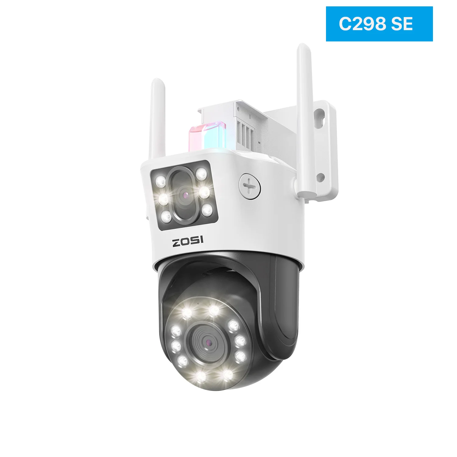 ἿἜἯᾤῨᾬ ZOSI C298 Max 4K 8MP Dual-Lens(2x4MP) Wired WiFi PTZ Security