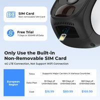 Caméra de sécurité H.view 4G 3Mp alimentée par énergie solaire, batterie 8000mAh, surveillance extérieure, détection humaine PIR, audio avec eSIM intégré 3