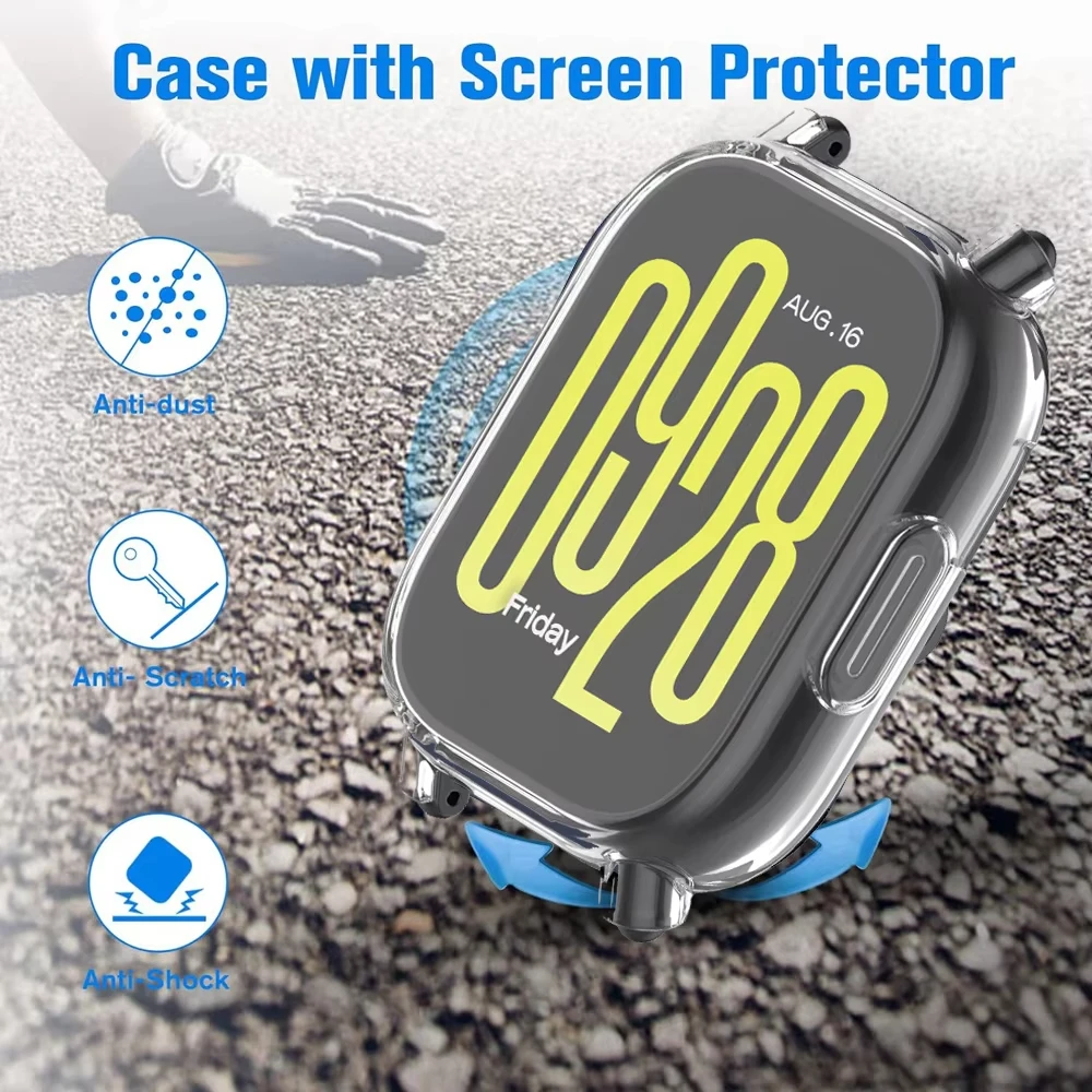 Premium TPU Protective Shell for Smartwatches - Screen Protector and Bumper Cover