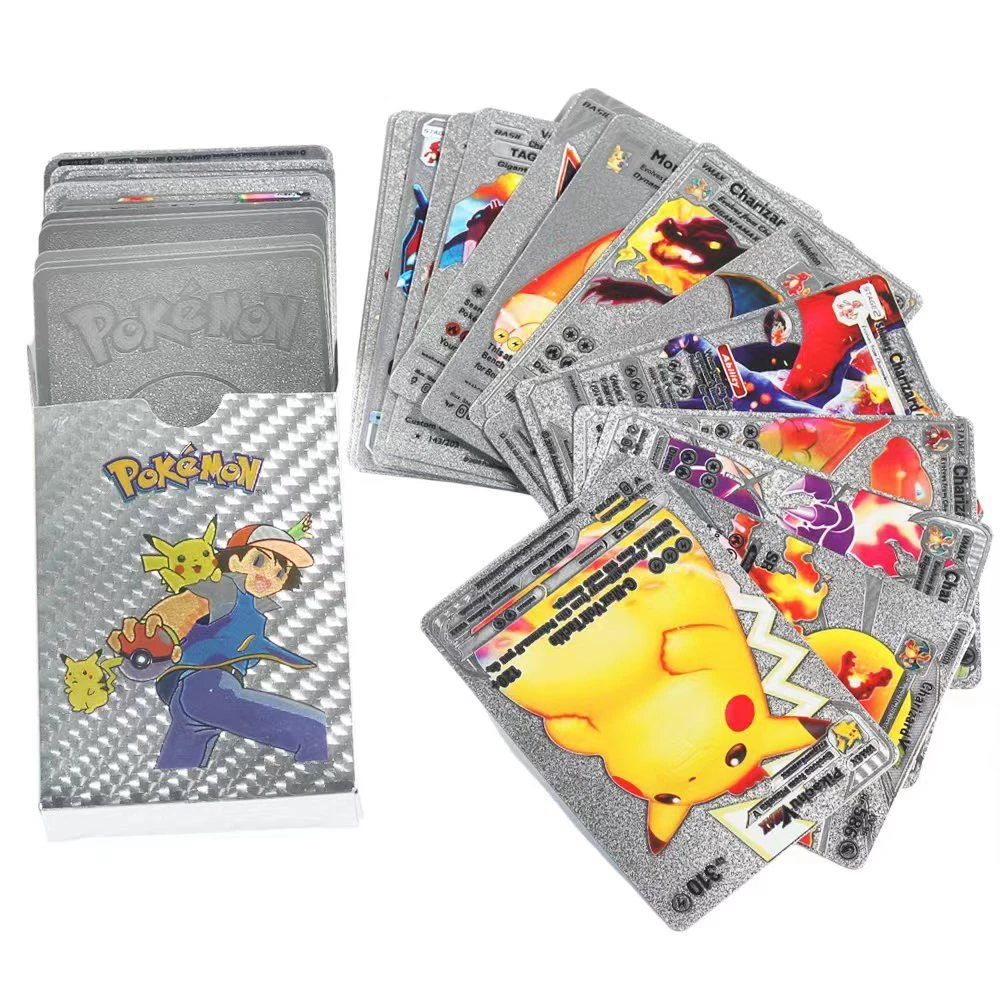 New 11 55pcs Pokemon Cards Gold Silver Vmax Gx Black Card Charizard Pikachu Rare Collection Battle Trainer Box Child Toys Gift Game Collection Cards Aliexpress